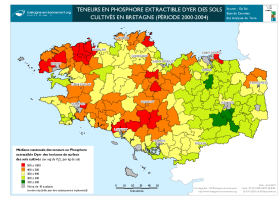 Le phosphore dans les sols cultivés bretons de 2000 à 2004