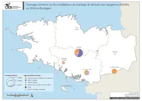 Tonnages entrants sur les installations de stockage de déchets non dangereux en 2016