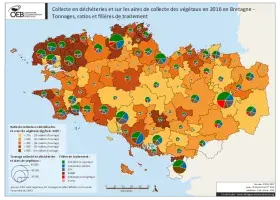 Collecte en déchèterie et aires de collecte des végétaux en 2016