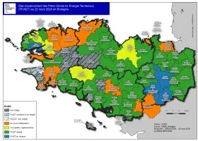 État d'avancement des Plans Climat Air Énergie Territoriaux - Situation en mars 2024