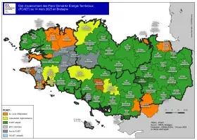 État d'avancement des Plans Climat Air Énergie Territoriaux - Situation en mars 2025