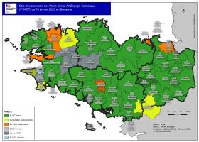 État d'avancement des Plans Climat Air Énergie Territoriaux - Situation en janvier 2026