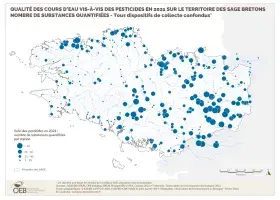 Clone of Qualité des cours d'eau bretons vis-à-vis des pesticides en 2021 - Nombre de substances quantifiées