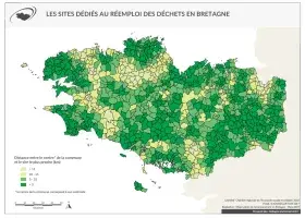 Localisation des sites dédiés au réemploi en 2018