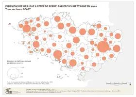 Émissions de gaz à effet de serre par EPCI en 2020