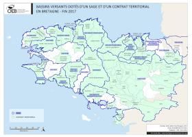 Bassins versants dotés d'un Sage et d'un contrat territorial - Fin 2017