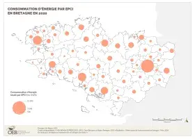 Consommation d'énergie par EPCI (sans détail de secteur) en 2020