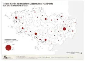 Consommation d'énergie pour le secteur des transports par EPCI en 2020