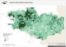 Densité bocagère en Bretagne (2007-2015)