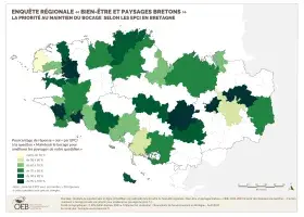 La priorité au maintien du bocage selon les EPCI en Bretagne - Enquête régionale « Bien-être et paysages bretons »