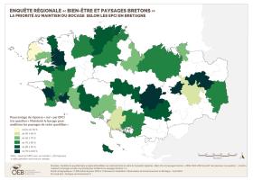 La priorité au maintien du bocage selon les EPCI en Bretagne - Enquête régionale « Bien-être et paysages bretons »