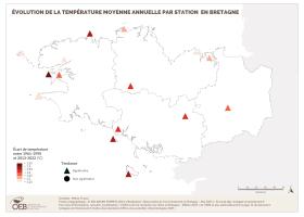 L'évolution passée des températures en Bretagne