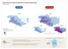 Évolution future des précipitations en Bretagne - Fortes pluies