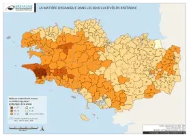 La matière organique dans les sols cultivés bretons de 2005 à 2009