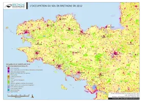 Occupation du sol CORINE Land Cover en Bretagne en 2012