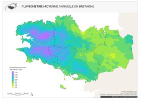 Pluviométrie moyenne annuelle