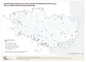 Qualité des cours d'eau vis-à-vis de l'eutrophisation en 2023