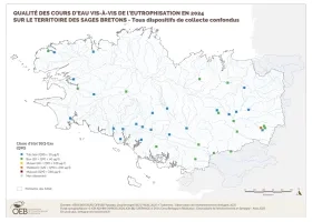 Qualité des cours d'eau vis-à-vis de l'eutrophisation en 2024