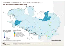 Qualité des cours d'eau vis-à-vis de l'eutrophisation en 2020