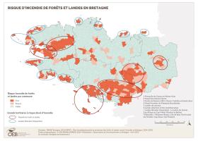 Risque d'incendie de forêts et landes en Bretagne