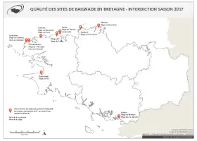 Qualité des eaux de baignade en Bretagne - Interdiction saison 2017