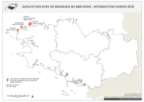 Qualité des eaux de baignade en Bretagne - Interdiction saison 2018