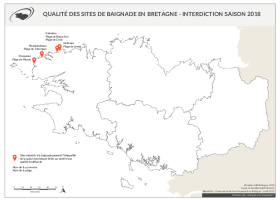 Qualité des eaux de baignade en Bretagne - Interdiction saison 2018