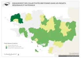 Engagement des collectivités dans les projets régionaux et nationaux concernant les déchets - Situation 2021