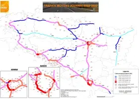 Trafic moyen journalier annuel en 2022