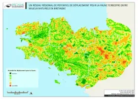 Un réseau régional de déplacement pour la faune terrestre entre milieux naturels