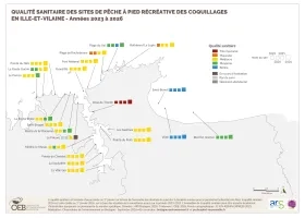 Qualité sanitaire des sites de pêche à pied récréative des coquillages en Ille-et-Vilaine - Années 2023 à 2026