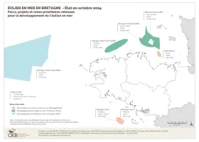 Éolien en mer en Bretagne - État en octobre 2024