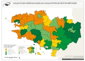 Collecte des végétaux dans les collectivités en 2019