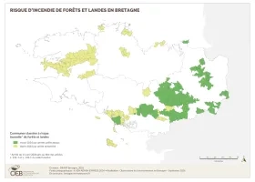 Risque d'incendie de forêts et landes en Bretagne - Situation 2026 