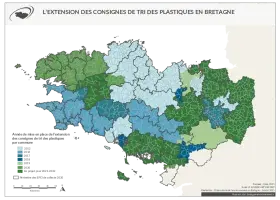 L'extension des consignes de tri des plastiques en Bretagne - État en 2020
