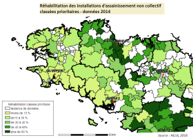 Réhabilitation des installations d'assainissement non collectif classées prioritaires en 2014