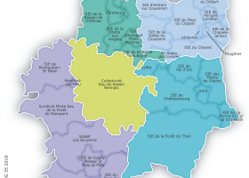 Ille-et-Vilaine : organisation territoriale de la gestion de l'eau potable - Situation en janvier 2019
