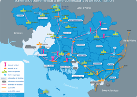 Morbihan : schéma départemental d'interconnexions et de sécurisation d'eau potable - Situation en 2018