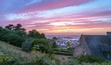 Coucher de soleil à Trédrez-Locquémeau (Côtes-d'Armor)