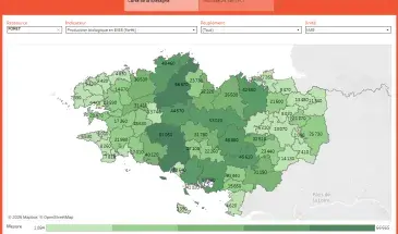 La ressource forestière potentielle en bois-énergie par EPCI en Bretagne