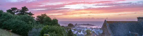 Coucher de soleil à Trédrez-Locquémeau (Côtes-d'Armor)