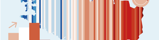 Frise climatique des températures en Bretagne