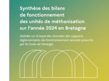 couv Synthèse des bilans de fonctionnement des unités de méthanisation sur l'année 2024 en Bretagne