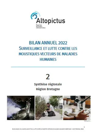 couv Bilan 2022 de surveillance et lutte contre les moustiques vecteurs de maladies humaines en Bretagne