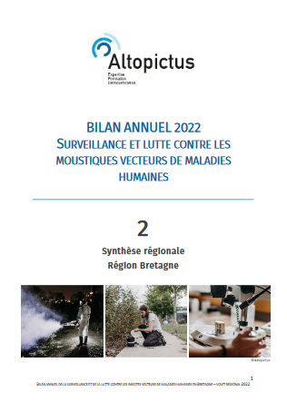 couv Bilan 2022 de surveillance et lutte contre les moustiques vecteurs de maladies humaines en Bretagne