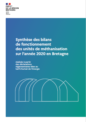 couv Synthèse des bilans de fonctionnement des unités de méthanisation sur l’année 2020 en Bretagne