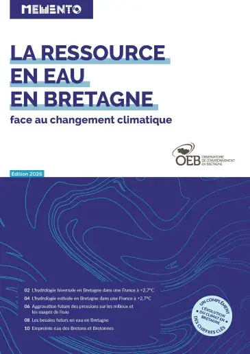 couv Mémento - La ressource en eau en Bretagne face au changement climatique - édition 2026