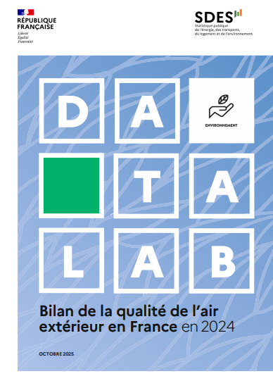 couv Bilan de la qualité de l’air extérieur en France en 2024