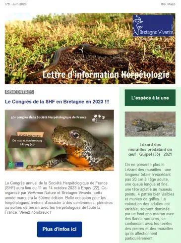 couv Lettre d'information herpétologie n°6