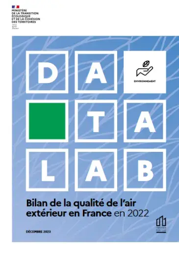 couv Bilan de la qualité de l’air extérieur en France en 2022
